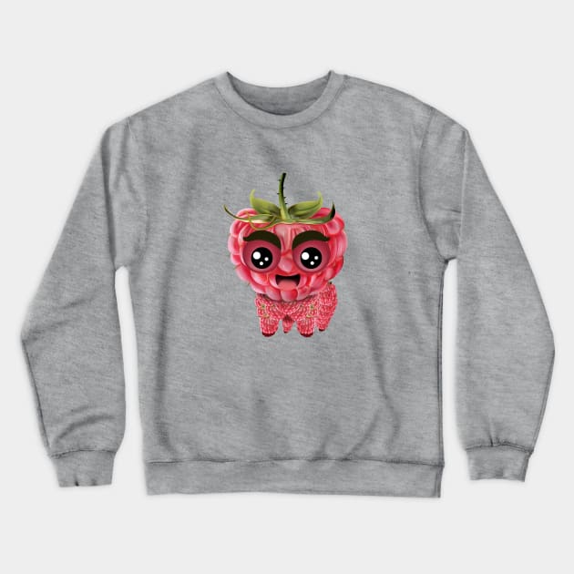 Raspberry Crewneck Sweatshirt by Ai Grafis